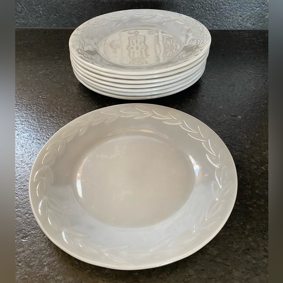 Vintage Fire King 9” gray plates - Picture 1 of 5